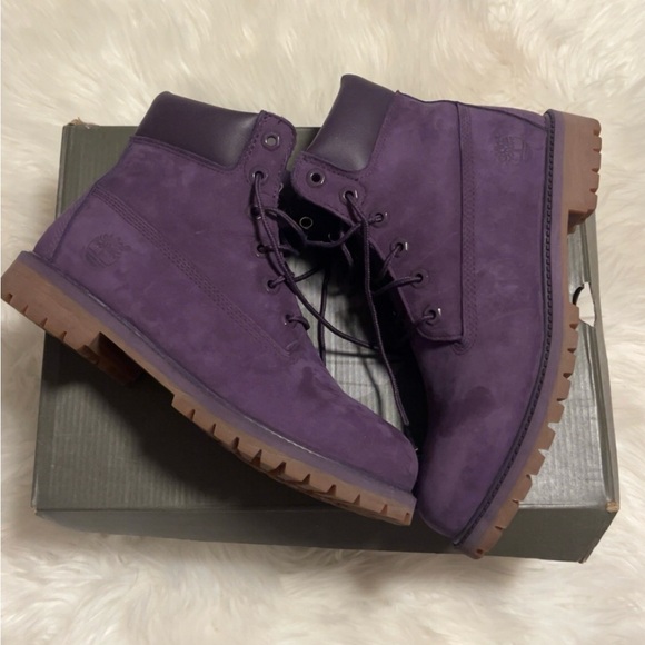 Timberland Deep Purple Lace-Up Boots - Picture 3 of 6
